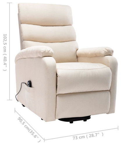 vidaXL Power Lift Recliner Electric Lift Chair for Elderly Dark Brown Fabric   Massage Chairs   by vidaXL LLC  Houzz