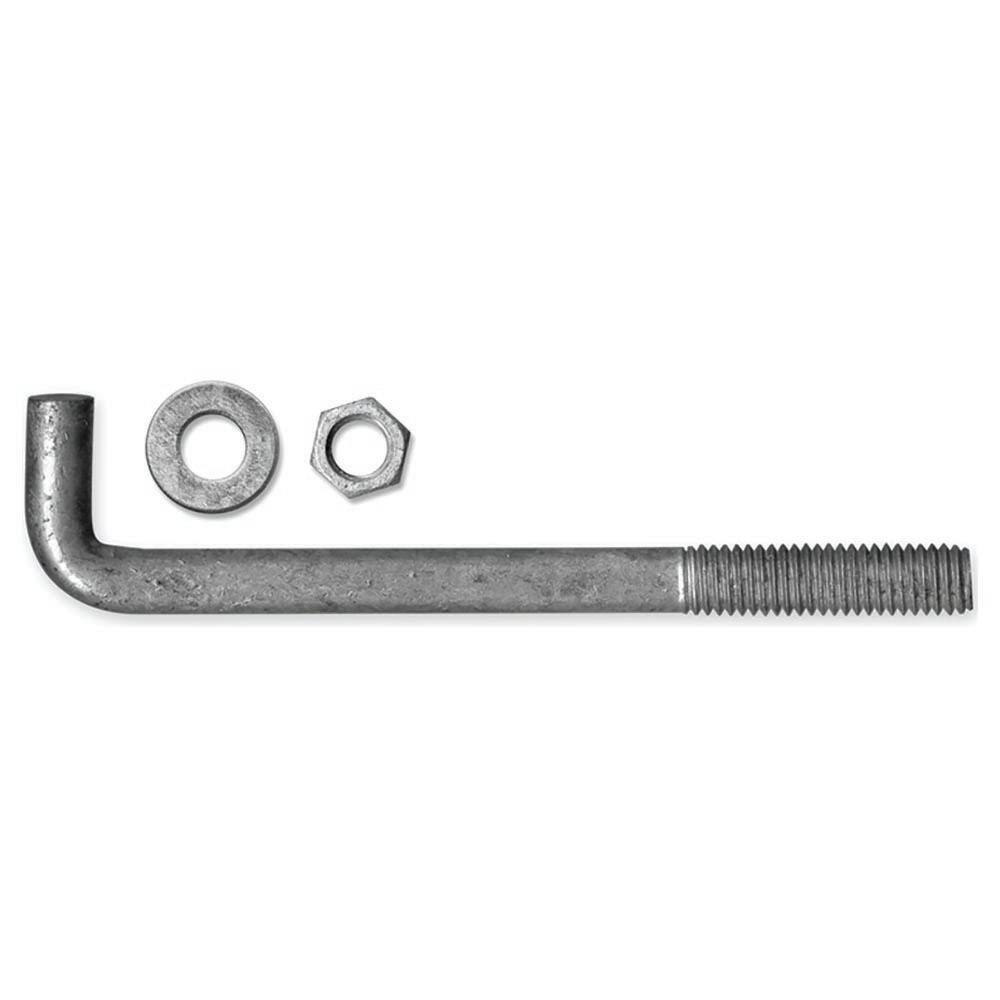 Acorn International 12 in. x 10 in. Plain Anchor Bolt with Nuts and Washers (50-Pack) AB1210