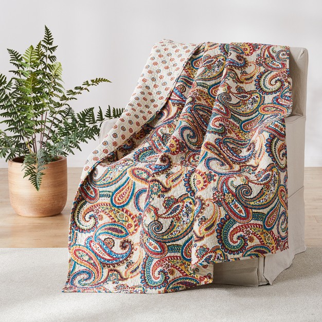 Alyssa Paisley Quilted Throw Levtex Home