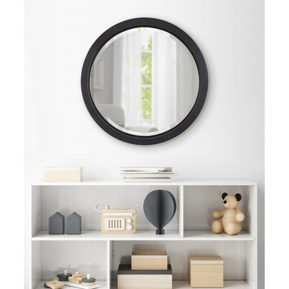 Kate and Laurel Hogan Round Framed Wall Mirror