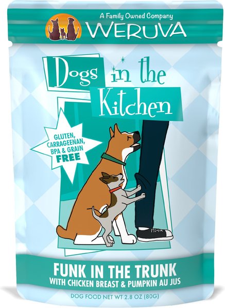 Weruva Dogs in the Kitchen Funk in the Trunk with Chicken Breast and Pumpkin Au Jus Grain-Free Dog Food Pouches