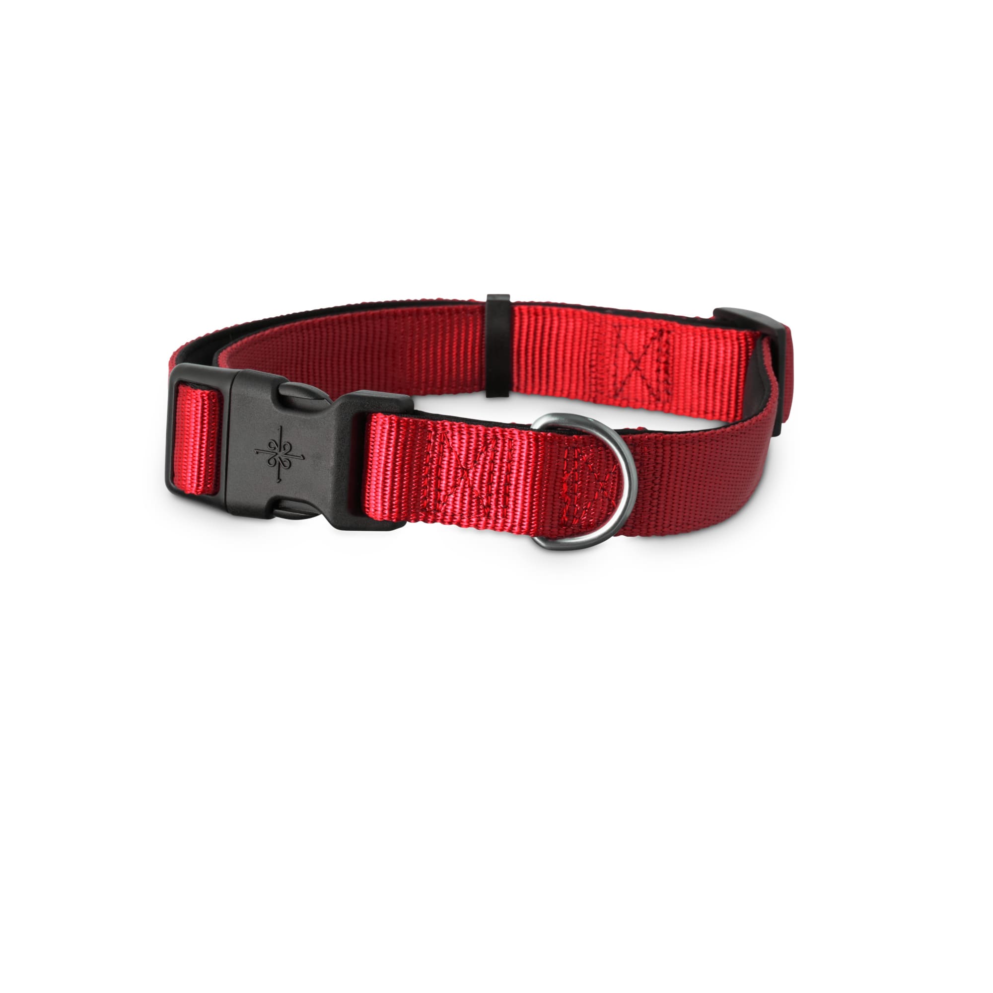 YOULY Red Neoprene Padded Dog Collar， Medium