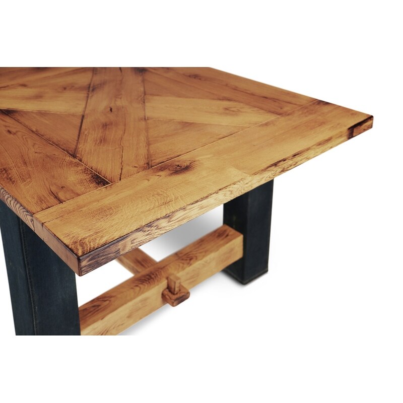 BRITT JEANS Dining Table   Fired Oak/Jeans