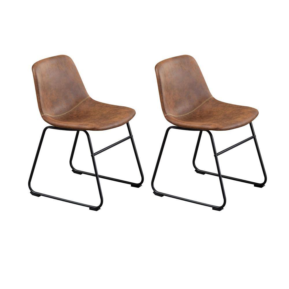 Home Beyond Colmar Brown Dining Side Chair (Set of 2) UC-13BRN