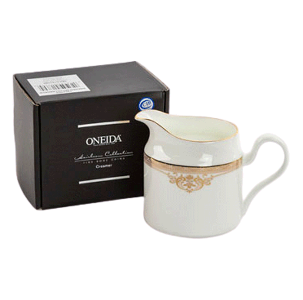 Oneida Heirloom Collection Michelangelo Bone China Creamer， Gold