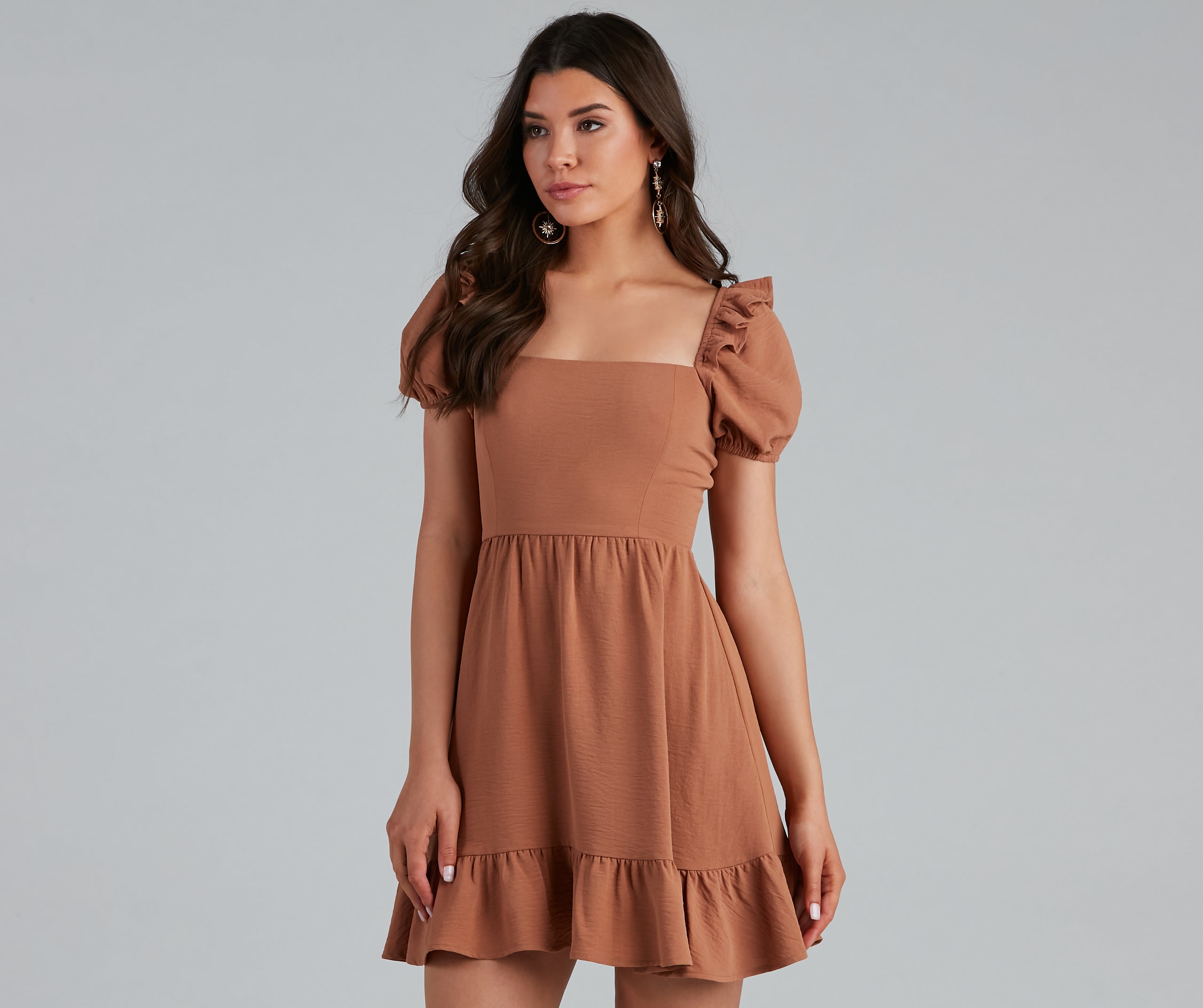 Charmed By Ruffles Short A-Line Dress