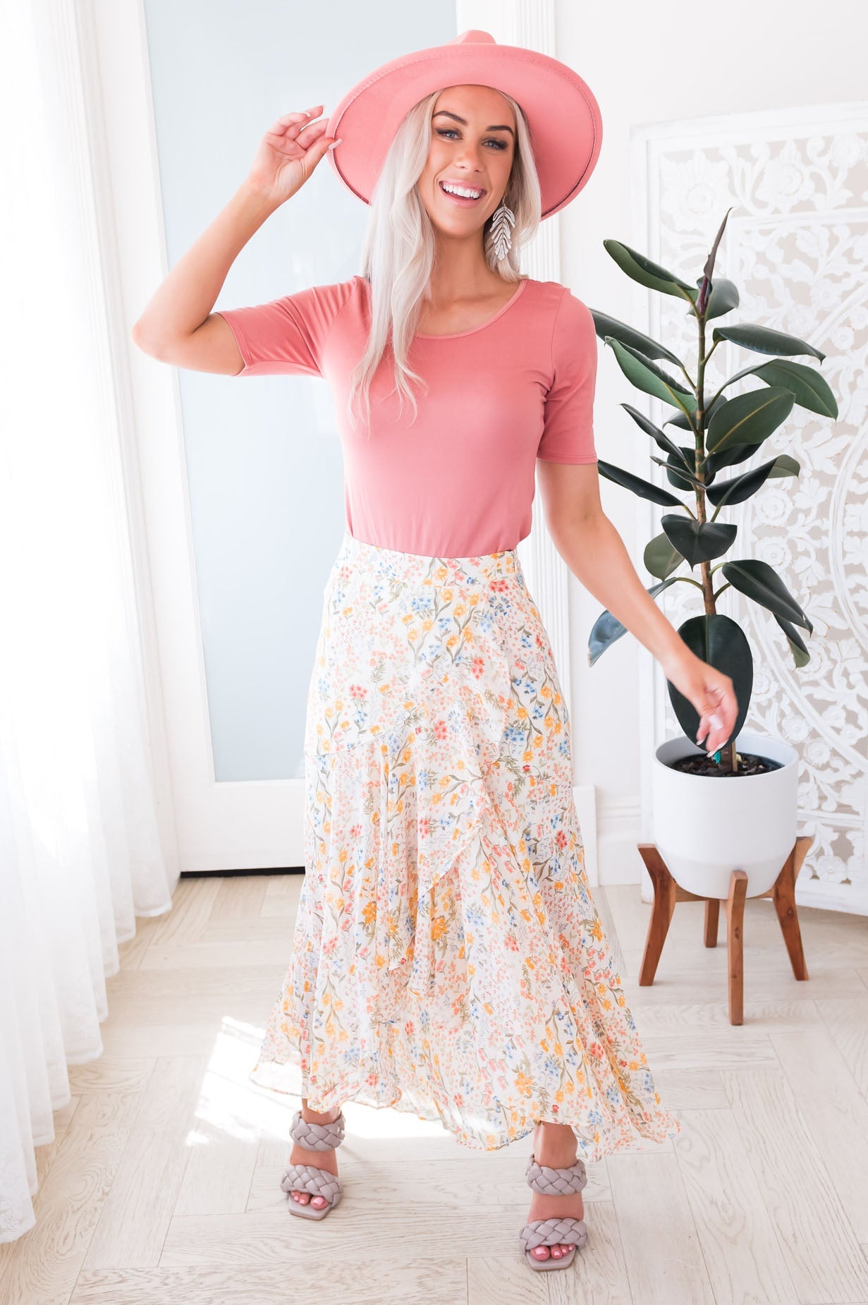 Such A Delight Modest Ruffle Skirt