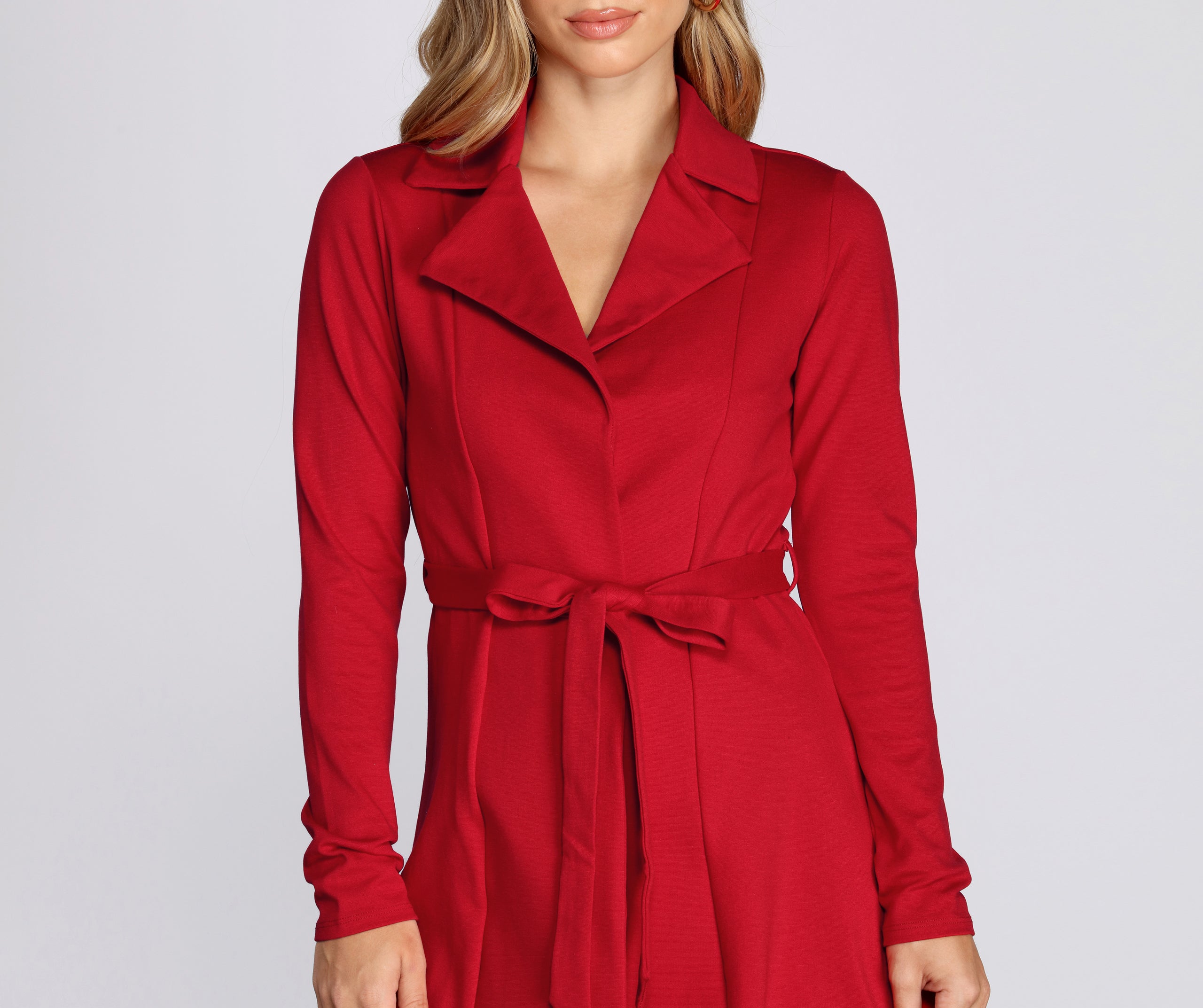 Amore Long Belted Trench Coat