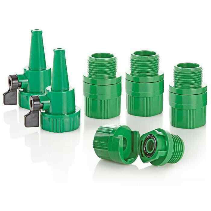 Snap on Garden Hose Connectors with Bonus Nozzle 4 Pack Set with 2 Nozzles