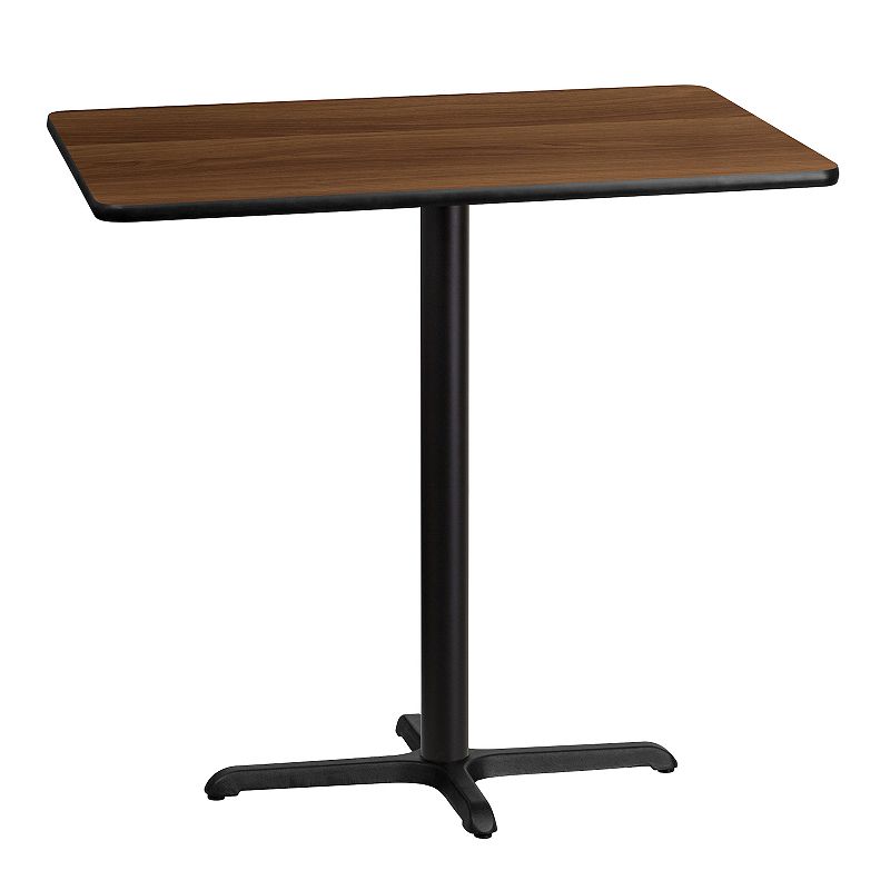 Emma and Oliver 30x42 Black Laminate Bar Table Top-23.5x29.5 Base