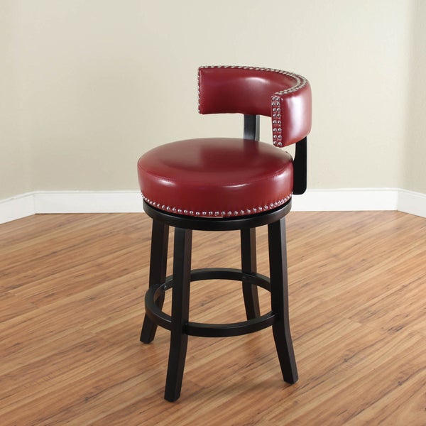 Mossoro Swivel Faux Leather Upholstered Wood Counter Stool