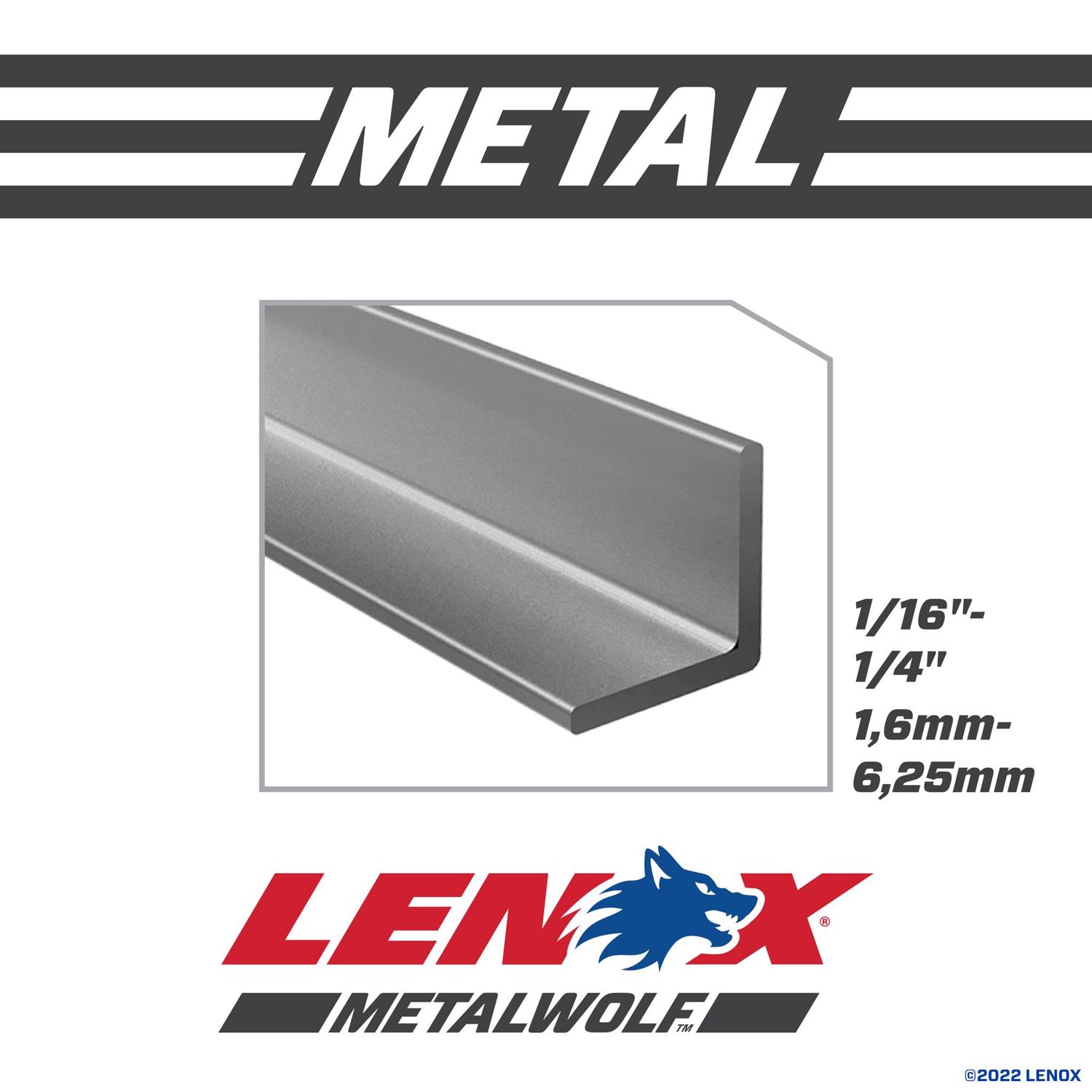 LENOX METALWOLF 8 in. Bi-Metal WAVE EDGE Reciprocating Saw Blade 18 TPI 5 pk