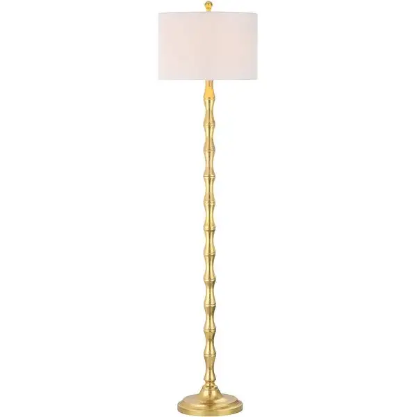 SAFAVIEH Lighting 64-inch Aurelia Antiqued Gold Floor Lamp - 15