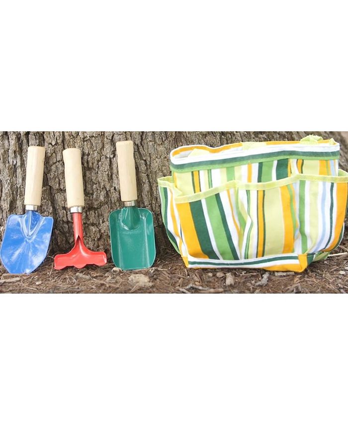 JustForKids Kids Garden Tools Set with Tote