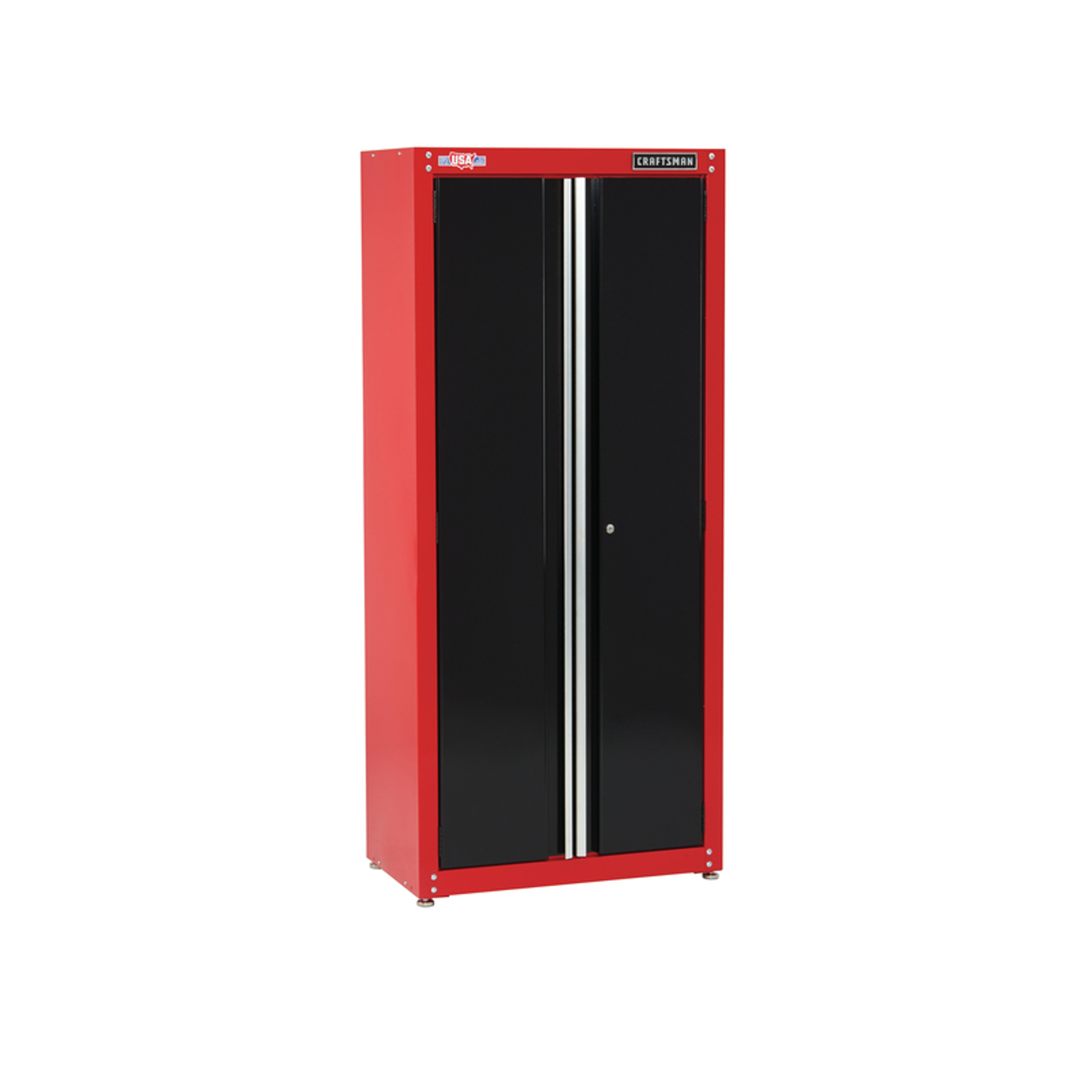 Craftsman 74 in. H X 32 in. W X 18 in. D Black/Red Steel Storage Cabinet