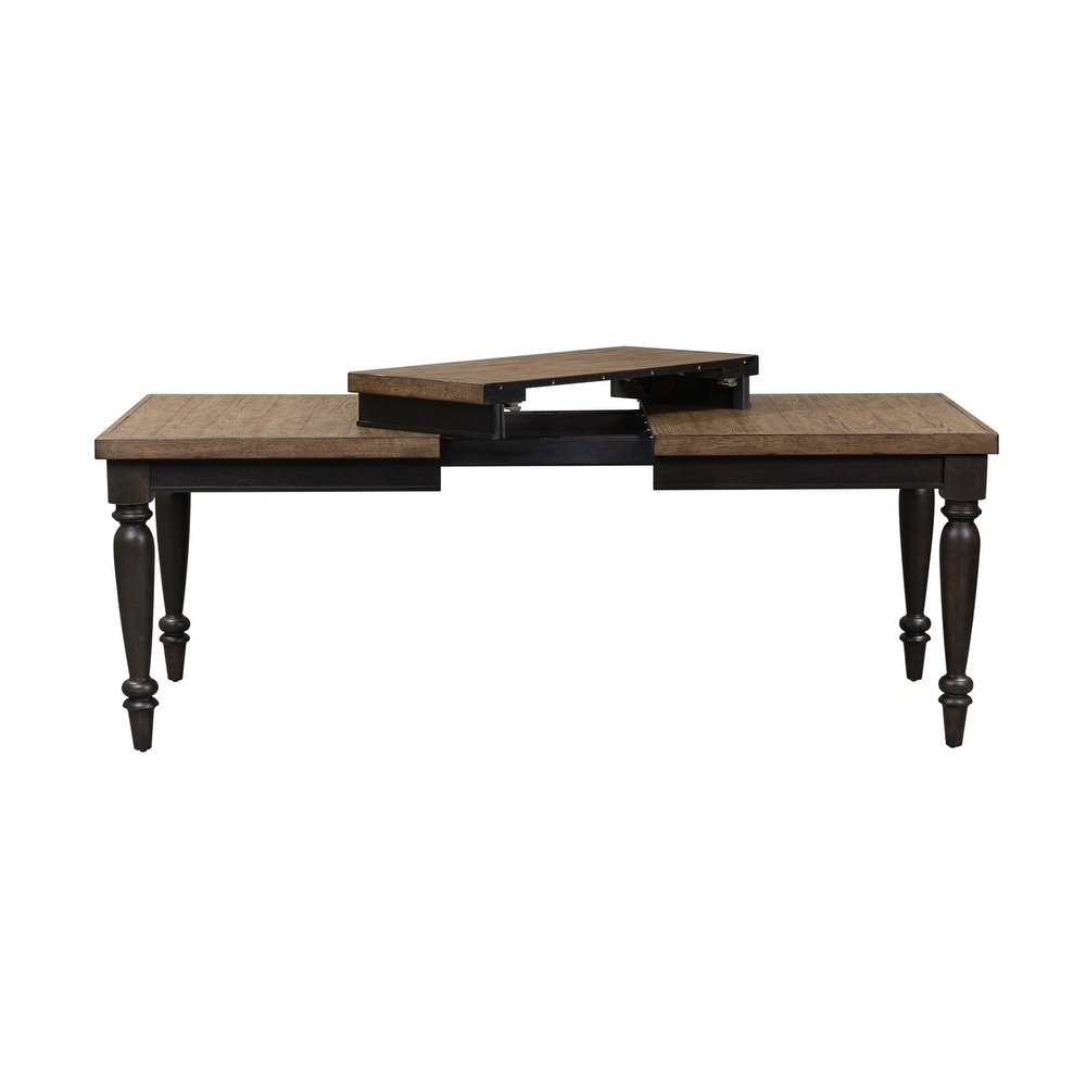 Harvest Home Chalkboard Rectangular Leg Table   Black