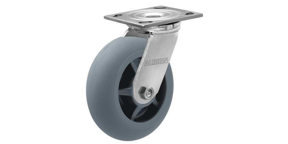 8 In. 16 Series Medium Heavy Duty Swivel Plate Caster ;