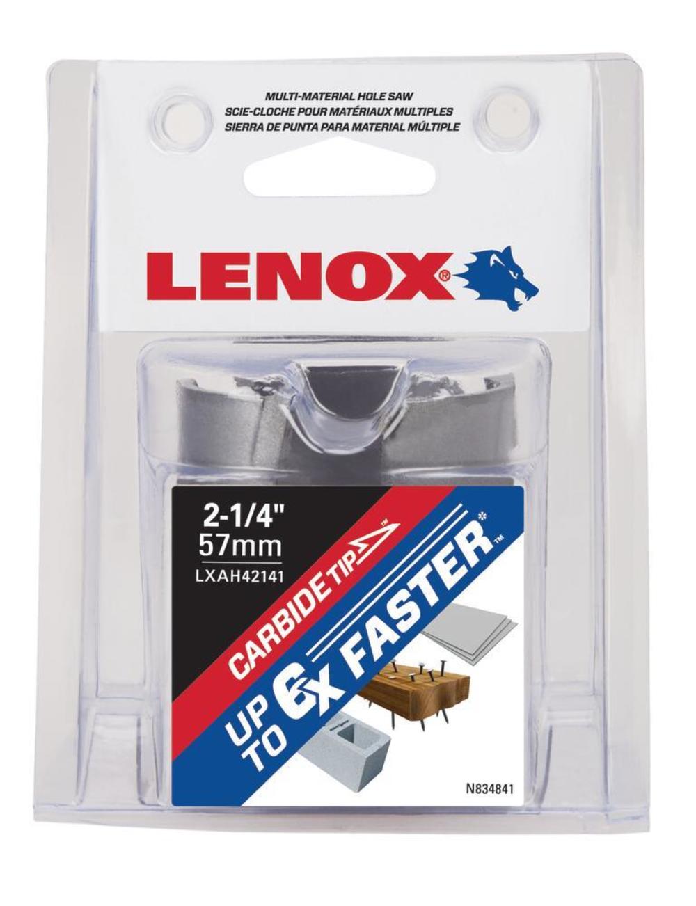 LENOX 2 1/4 (57MM) MM CARBIDE HOLE SAW