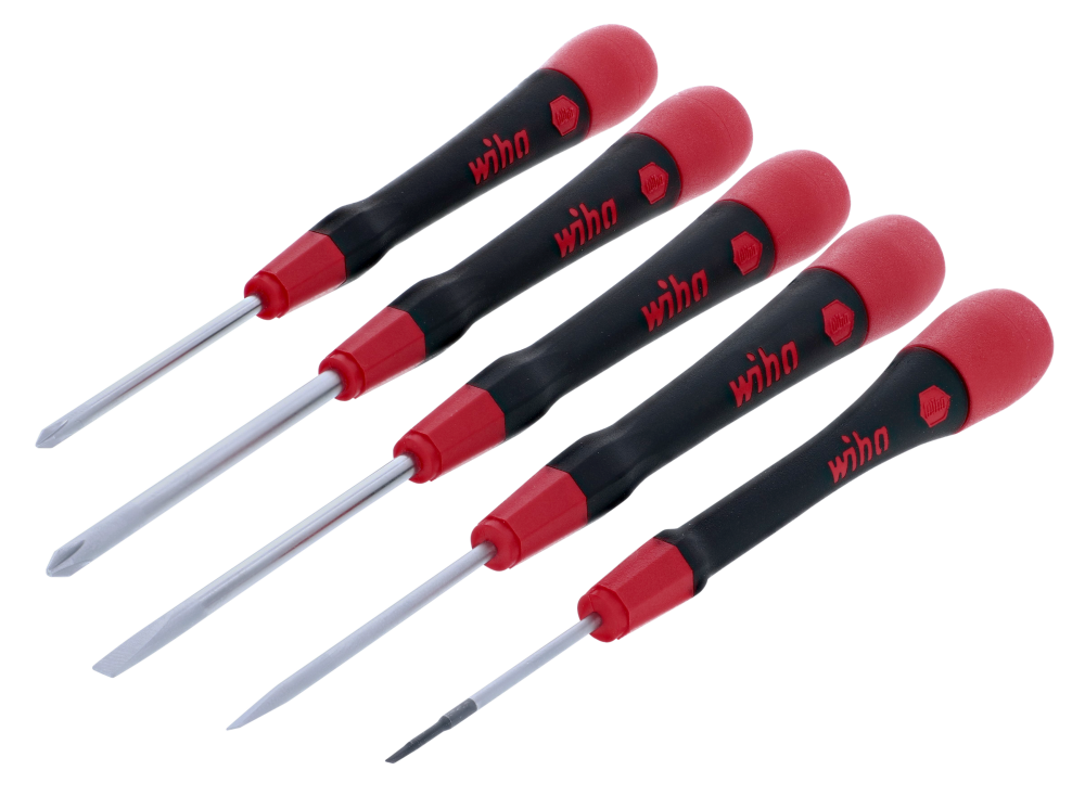 WIHA PicoFinish Slotted and Phillips Precision Screwdriver Set 5pc ;