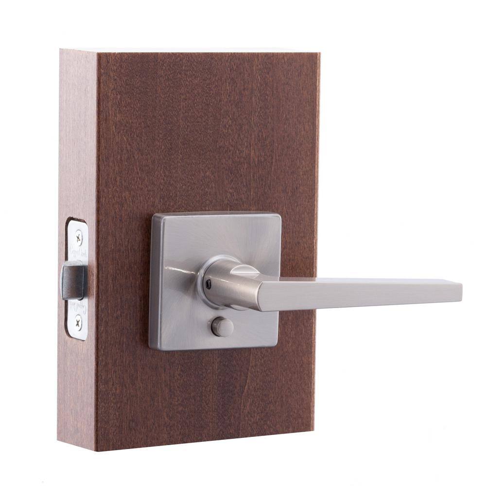 Copper Creek Verona Satin Stainless Pushbutton Privacy BedBath Door Handle VL2231SS