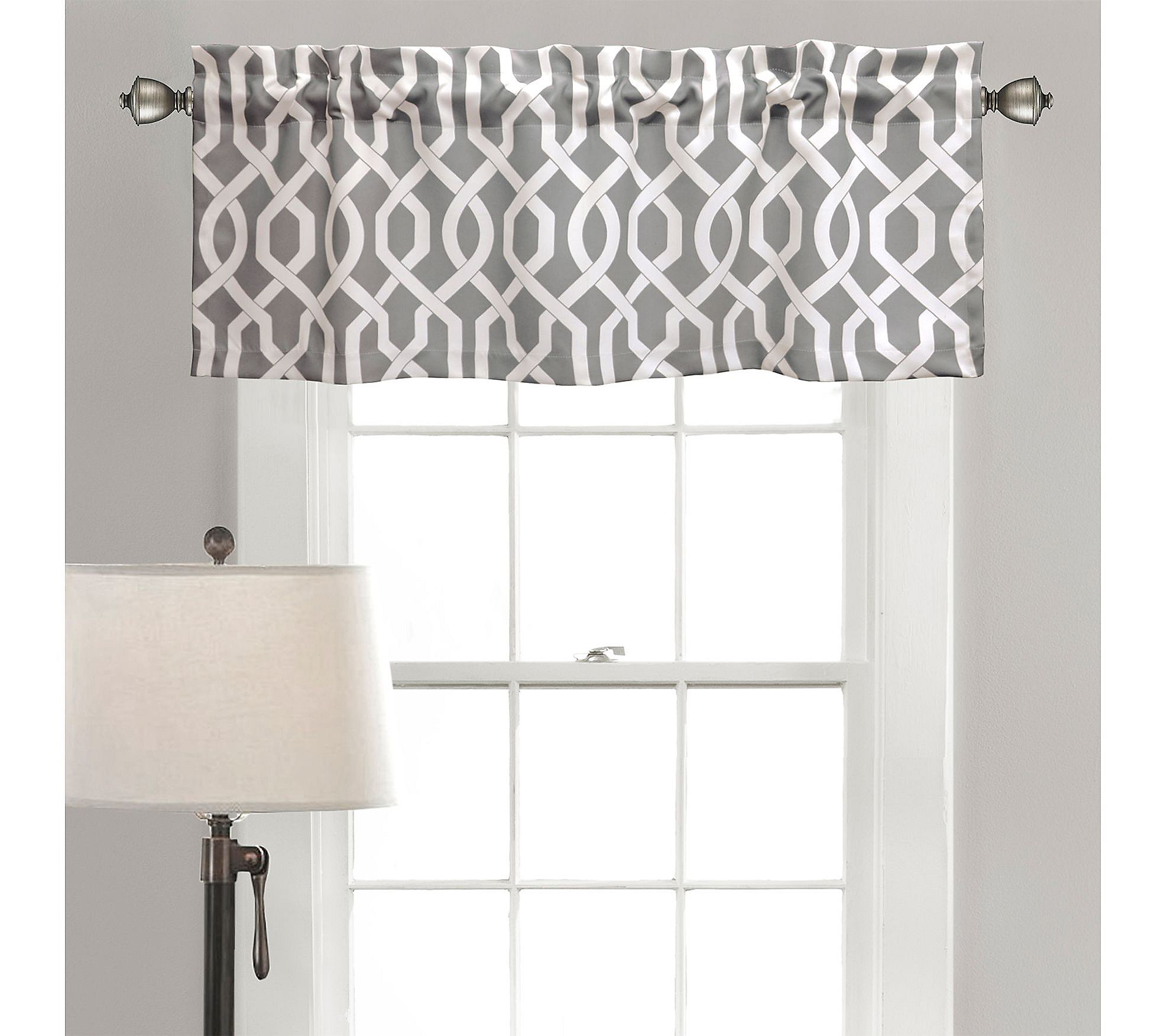 Edward Trellis Single Room Darkening Valance byLush Decor