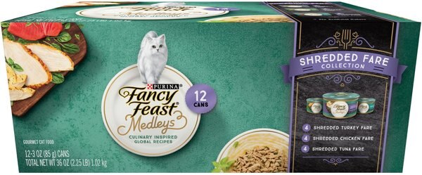 Fancy Feast Medleys Shredded Fare Collection Pack Canned Cat Food