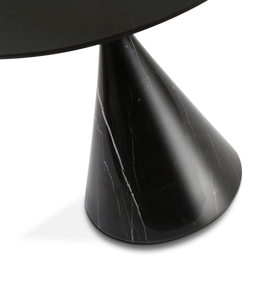 Cosette Marble Side Table  Black  70x60 cm   Transitional   Side Tables And End Tables   by G*FURN  Houzz