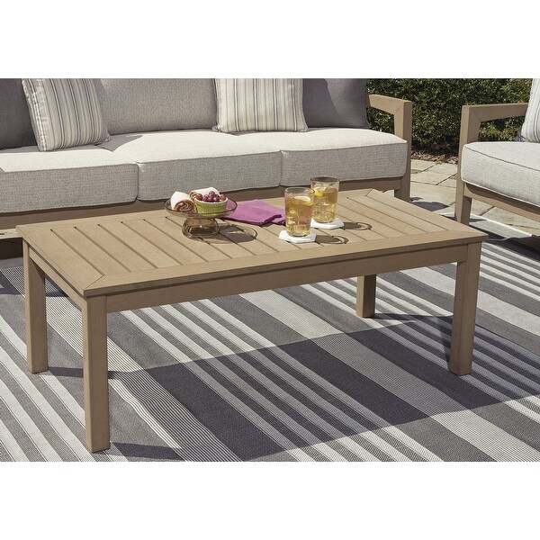 Signature Design by Ashley Hallow Creek Driftwood Outdoor Coffee Table