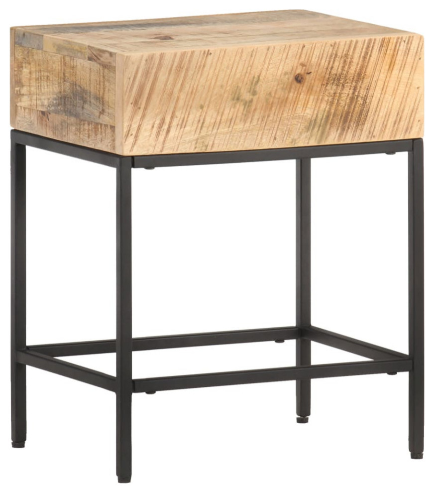 vidaXL Side Table End Table Living Room Vintage Coffee Table Solid Wood Mango   Industrial   Side Tables And End Tables   by vidaXL LLC  Houzz