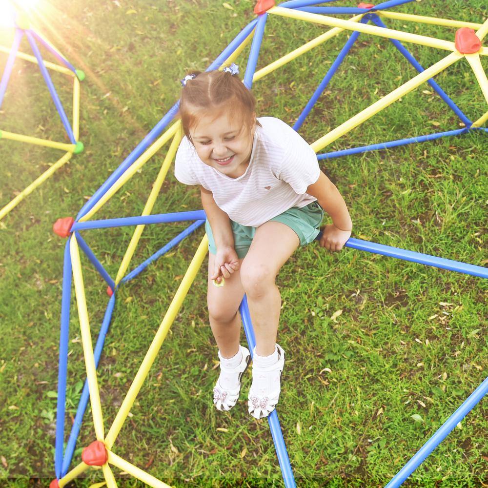 10 ft. Blue Climbing Dome Playground Dome Climber Play Center with Rust and UV Resistant Steel LN20232404