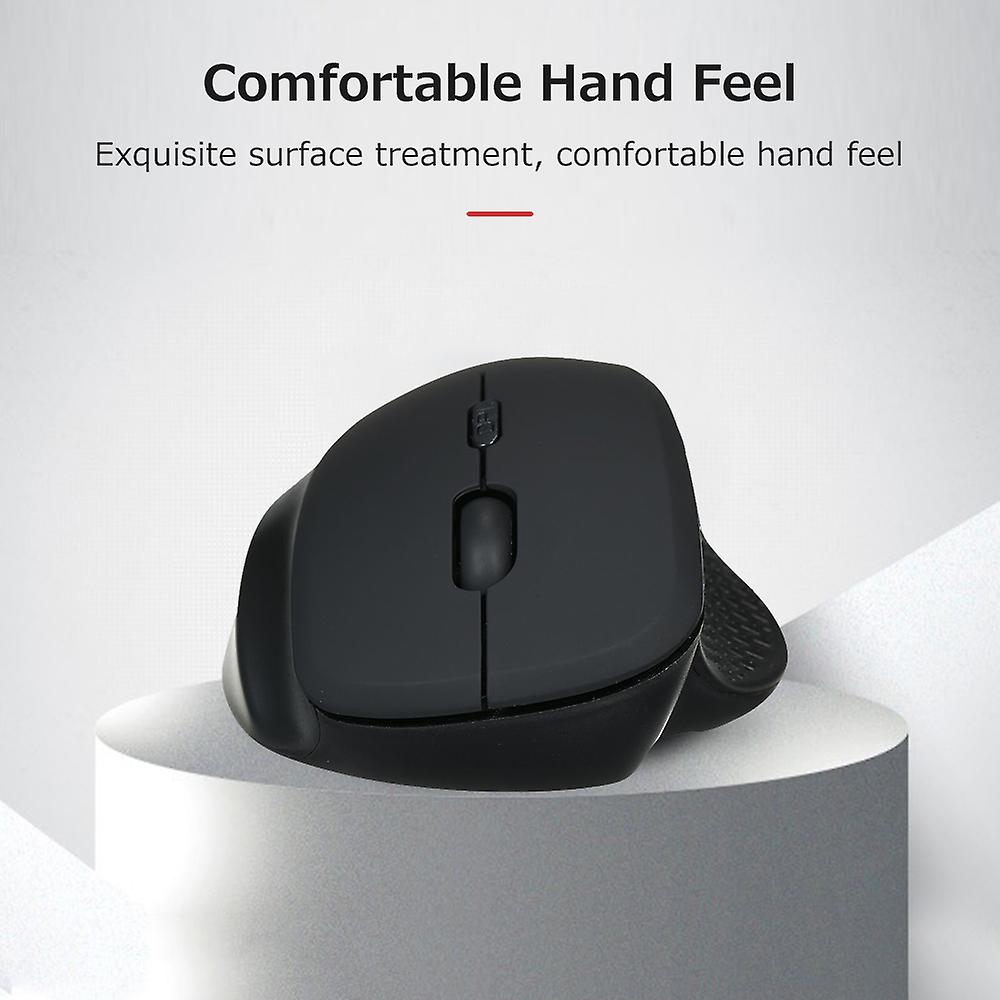 2.4g Wireless Optical Vertical Mouse 6 Keys Ergonomic Office Mouse 3 Adjustable Dpi Comfortable Hand Feel For Pc Laptop Grey Grey