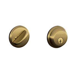 Schlage B62 Series Antique Brass Double Cylinder Deadbolt Certified Highest for Security and Durability B62.N.G.609