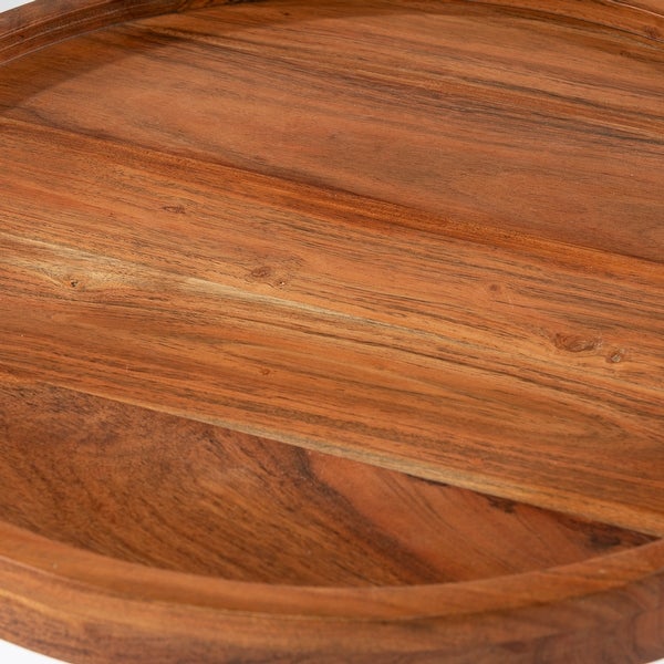 SEI Furniture Marisong Solid Acacia Wood Round Side Table