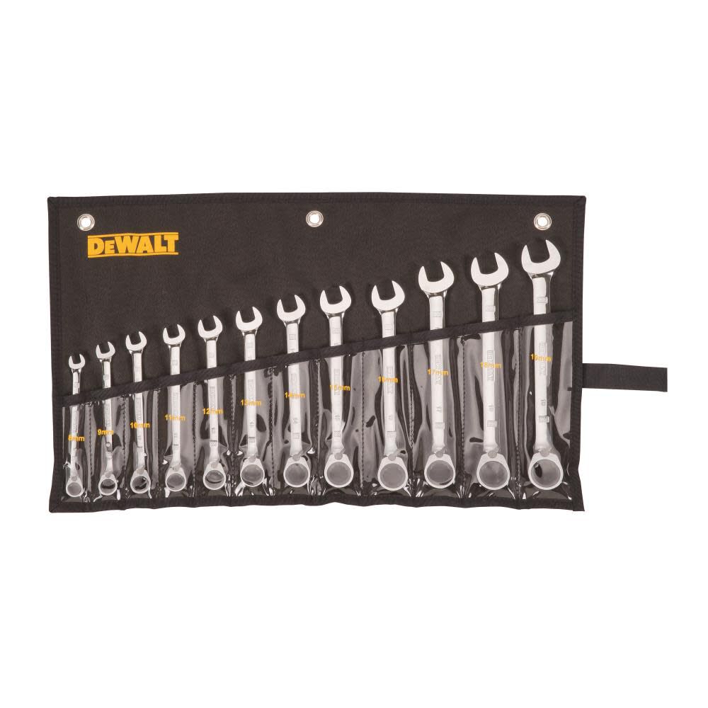 DEWALT 12 Piece Ratcheting Metric Wrench Set DWMT19230 from DEWALT