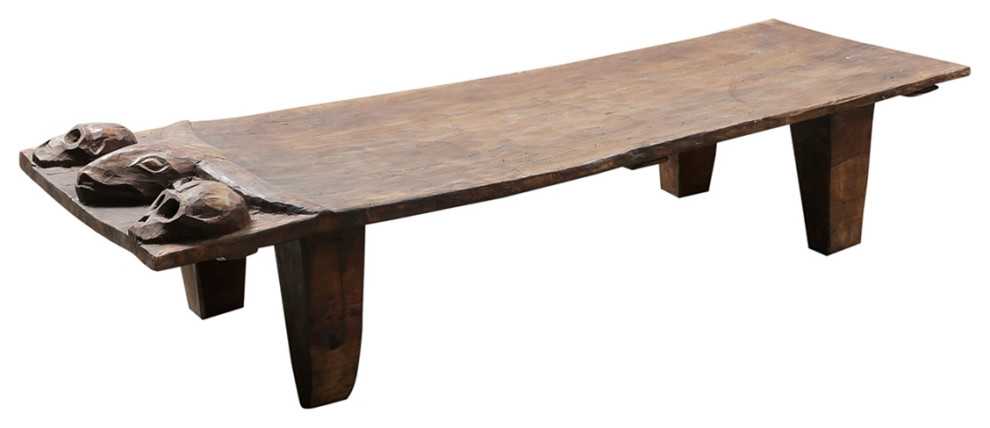 Rustic Solid Wood Vintage Coffee Table   Rustic   Coffee Tables   by Sierra Living Concepts Inc  Houzz