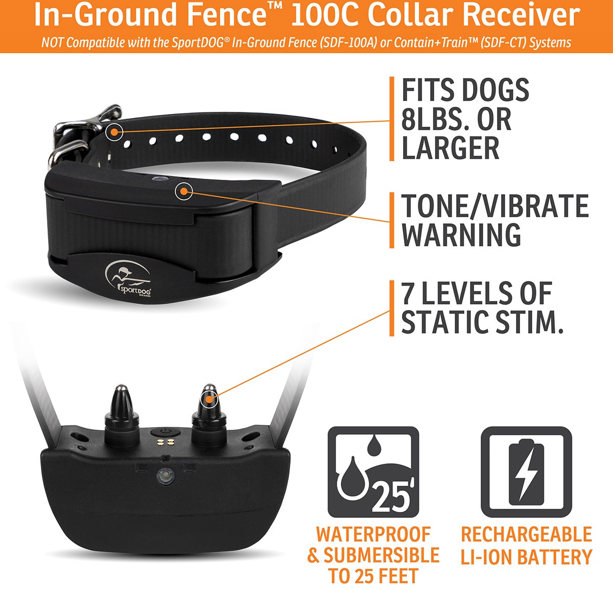 SportDOG Rechargeable In-Ground Fence Add-a-Dog Collar