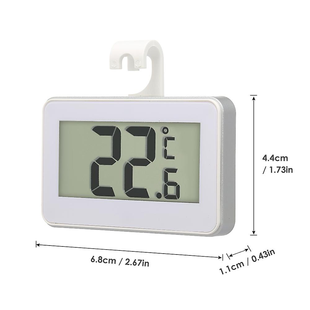 Digital Lcd Refrigerator Thermometer Fridge Freezer Thermometer With Adjustable Stand Magnet Frost Alert Home Use