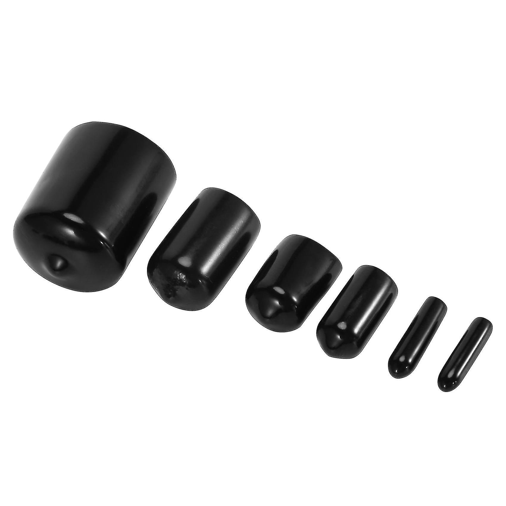 156 Pieces Of Vinyl Elastic End Cap Bolts Screws Rubber Thread Protection Safety Caps 9 Sizes 2/25