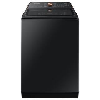  5.5 cu. ft. Smart High-Efficiency Top Load Washer with Impeller and Auto Dispense System in Brushed Black ENERGY STAR WA55A7700AV