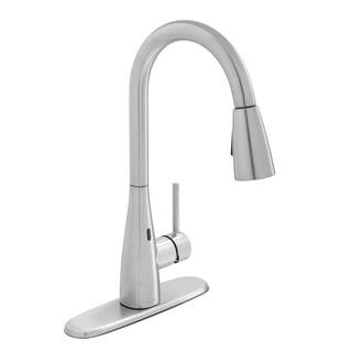 Glacier Bay Vazon Touchless Single Handle Pull-Down Sprayer Kitchen Faucet in Stainless Steel HD67798W-1108D2