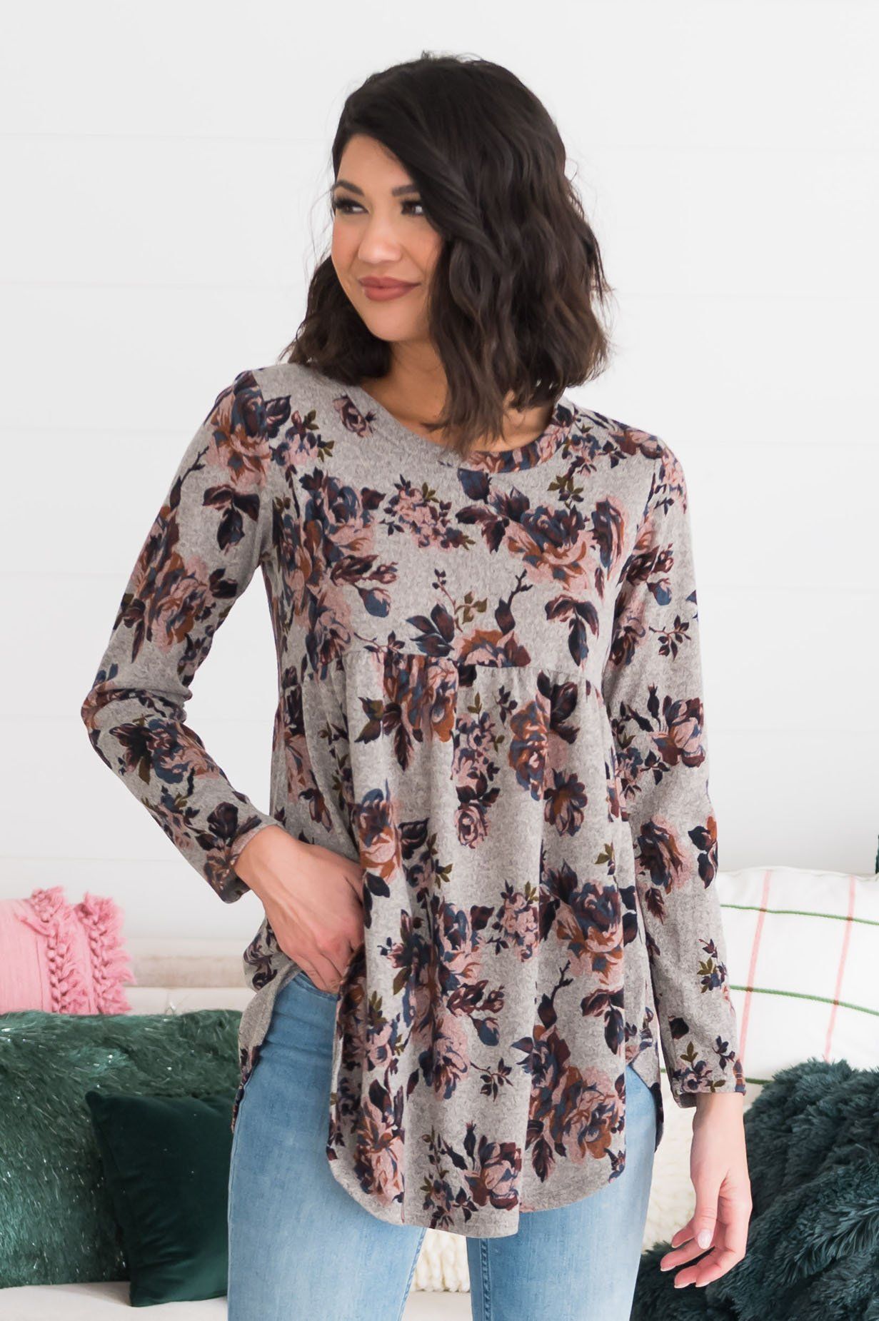 Floral Sensation Modest Blouse