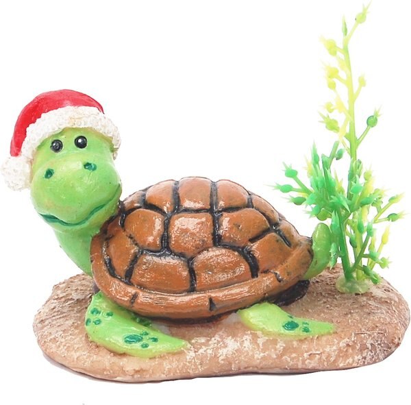 Sporn Santa Turtle Aquarium Ornament