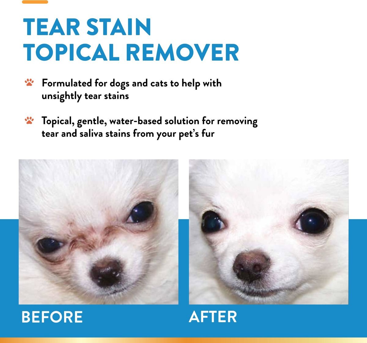 NaturVet Tear Stain Remover + Aloe Dog and Cat Liquid Topical Formula