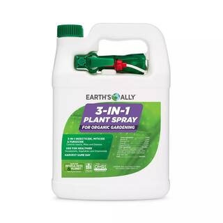 EARTH'S ALLY 1 Gal. Ready-To-Use Insecticide Miticide Fungicide 3-in-1 Plant Spray 10474