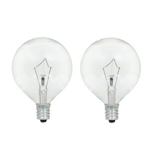 Sylvania 25-Watt Double Life G16.5 Incandescent Light Bulb (2-Pack) 10588