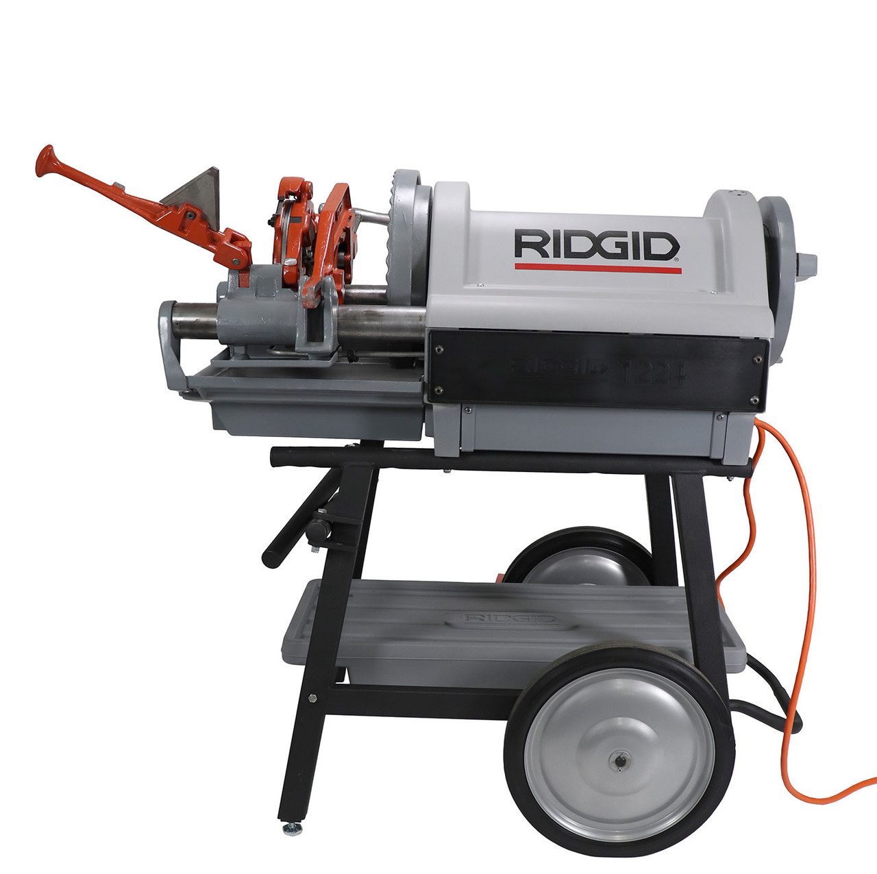 Reconditioned RIDGID 1224 Pipe Threader 26092 with Heads Dies Oil  New Cart - Affordable Tools