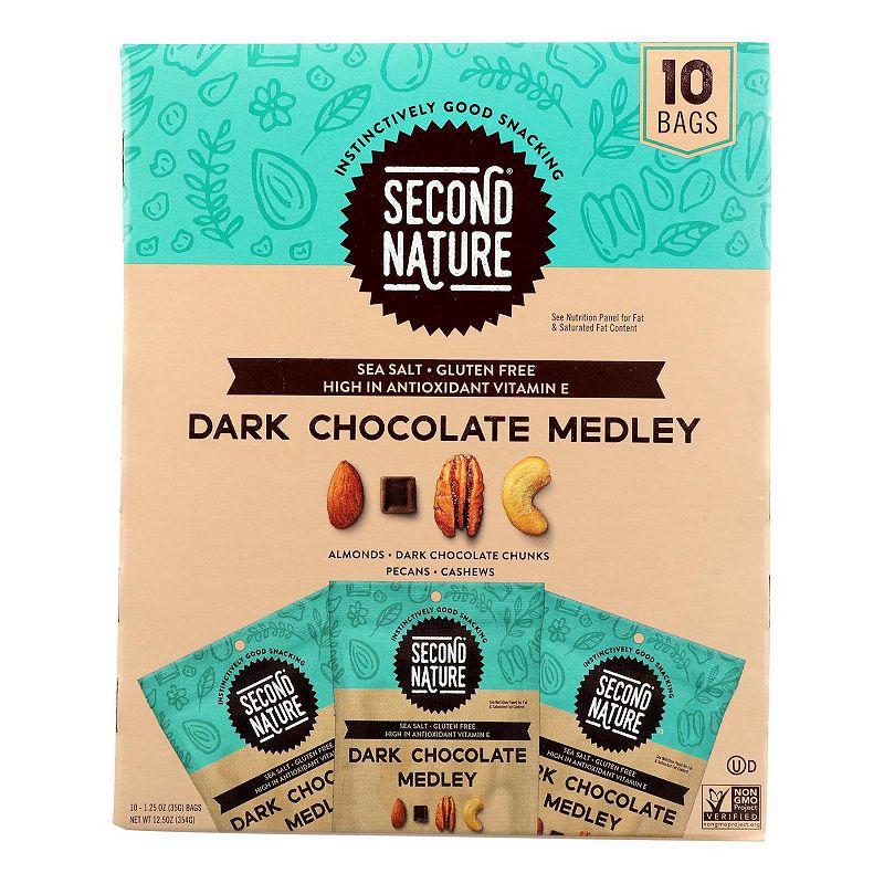 Second Nature - Nut Medley Dark Chocolate - Case of 4-10/1.25