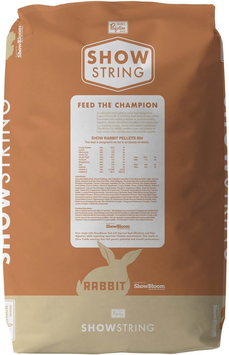 Show String Show Feed Rabbit Food， 50-lb bag