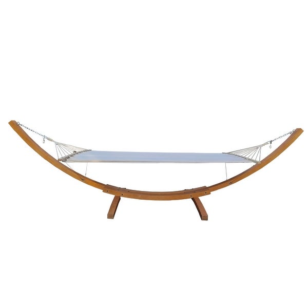 1-Person Hammock with Stand Set For Outside and Inside， Indoor Outdoor Standalone，Plywood+Canvas