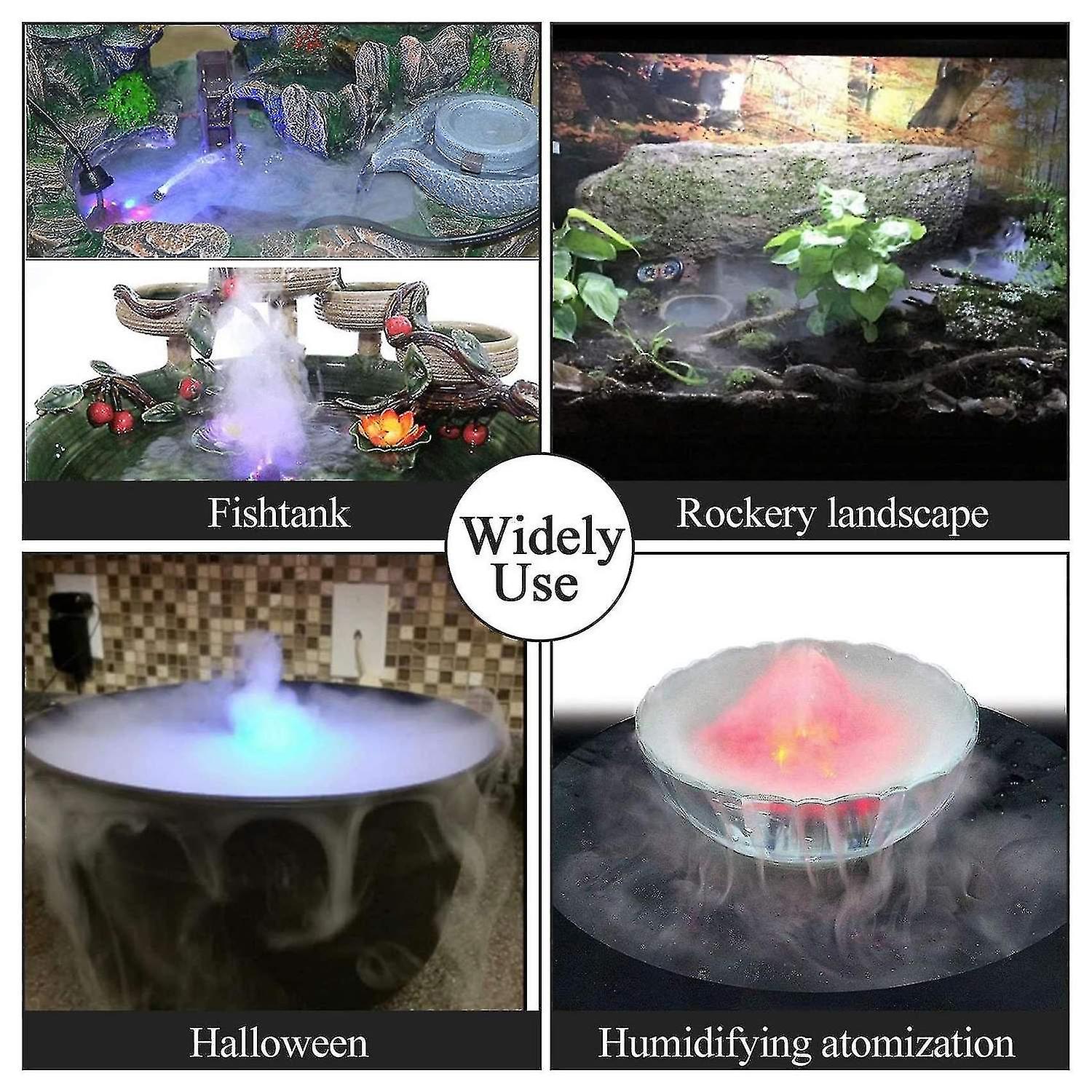 12 Led Colorful Light Ultrasonic Mist Maker Water Fountain Pond Decor